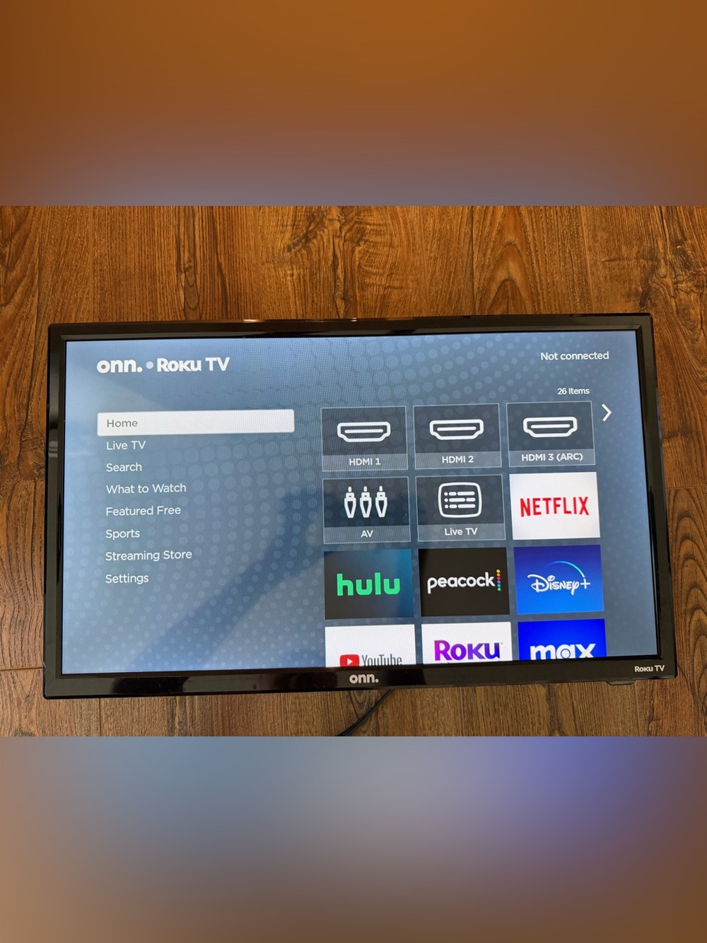 onn. 24" Class 720P HD Smart LED TV Roku TV 100012590 - NO REMOTE NO STAND